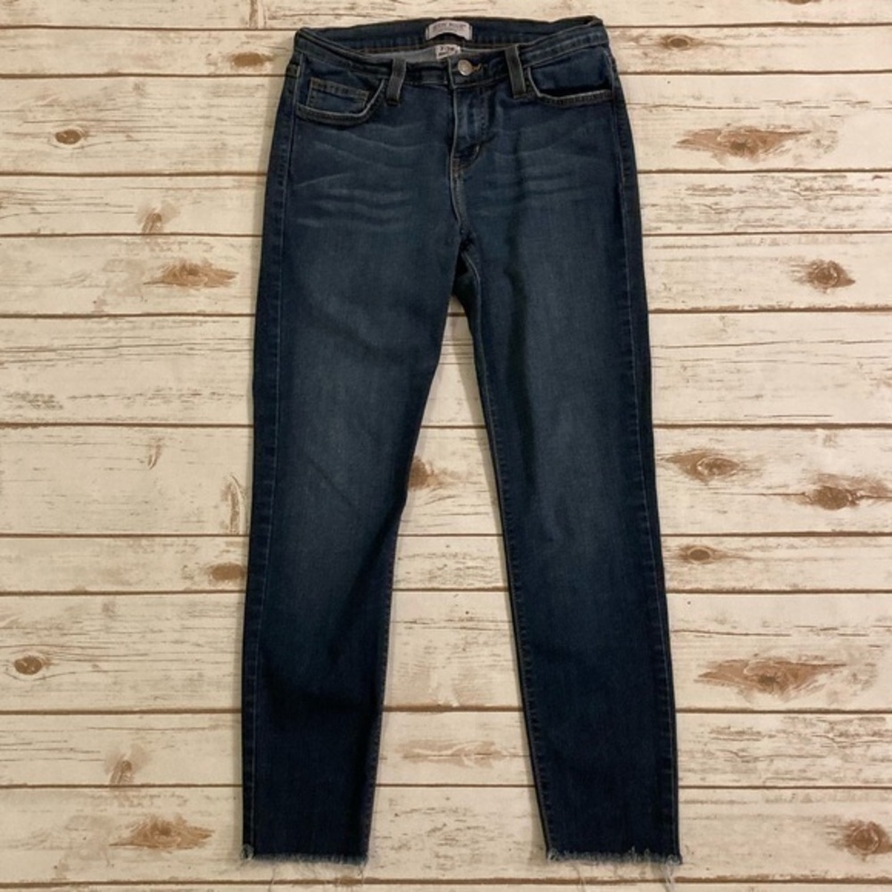 Judy Blue Straight Leg Frayed Hemline Jeans 7/28